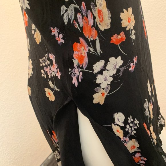 Black crossover bodice top with long sheer sleeves size XL very good condition - Picture 6 of 14